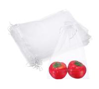 sourcing map 30Pcs Fruit Protection Bags, 15.7x11.8 Inch Apple Bags Vegetable Bags with Drawstring Bird Barrier Bags for Plant Fruit Flower Vegetable, White