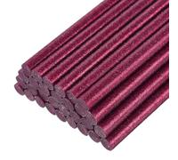 sourcing map 30pcs Full Size Hot Glue Gun Sticks 11mm x 200mm High Sticky Large Hot Glue Sticks for Glue Gun, Glitter Rose Red