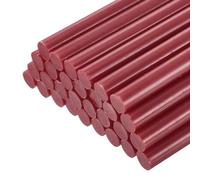 sourcing map 30pcs Full Size Hot Glue Gun Sticks 11mm x 200mm High Sticky Large Hot Glue Sticks for Glue Gun, Wine Red
