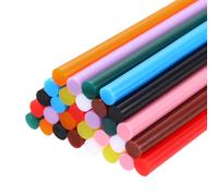 sourcing map 30pcs Full Size Hot Glue Gun Sticks 4-inch x 0.28-inch High Sticky Large Hot Glue Sticks, Black,White,Bright Red,Brown,Purple,Yellow,Sky Blue,Orange,Pink,Deep Green