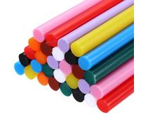 sourcing map 30pcs Full Size Hot Glue Gun Sticks 4-inch x 0.43-inch High Sticky Large Hot Glue Sticks, Black,White,Bright Red,Brown,Purple,Yellow,Sky Blue,Orange,Pink,Deep Green