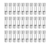sourcing map 30pcs Fuses 6A 250 Volt Fast Blow Glass Fuse F6AL250V 5x20mm Fast Acting Fuses for Christmas Light Electrical Systems Microwave Ovens TVs Fans Lights Oven