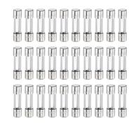 sourcing map 30pcs Fuses 8A 125 Volt Fast Blow Glass Fuse F8AL250V 5x20mm Fast Acting Fuses for Christmas Light Electrical Systems Microwave Ovens TVs Fans Lights Oven