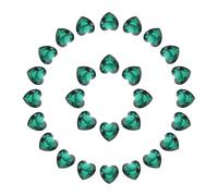 sourcing map 30Pcs Heart Rhinestones, 10mm Pointed Back Heart Glass Rhinestone Gems Crystal for Jewelry Making Costume DIY Crafts, Pale Green