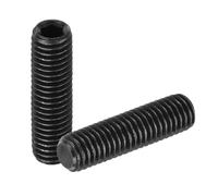 sourcing map 30Pcs Hex Socket Grub Screw, M8x30mm 304 Stainless Steel Head Socket Set Screws Flat Point Grub Bolt for Door Handles, Light Fixture Repair, Black