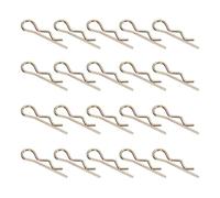 sourcing map 30Pcs Hitch Pin Clip, 4x86.5mm Zinc-Plated Spring Steel Retaining R Clip Retaining Wire Hair Pins Cotter Pin Assortment Kit Clips for Trailer Tractors Mower Carts Truck, Gold