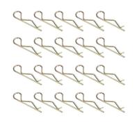 sourcing map 30Pcs Hitch Pin Clip, 5x130mm Zinc-Plated Spring Steel Retaining R Clip Retaining Wire Hair Pins Cotter Pin Assortment Kit Clips for Trailer Tractors Mower Carts Truck, Gold