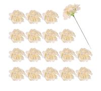 sourcing map 30Pcs Hydrangea Artificial Flowers, Fake Hydrangea Flowers Artificial Silk Flowers Heads with Faux Stems for Home Decor Office Wedding Bouquet Hotel Centerpiece Party, Champagne