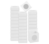 sourcing map 30Pcs Kraft Soap Boxes for Homemade Soap, 3.1" x 3.1" x 1.2" Mini Kraft Treat Boxes with Clear Window Candy Cookie Gift Boxes for Party Favor Treats Packaging (White)