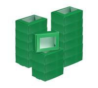 sourcing map 30Pcs Kraft Soap Boxes for Homemade Soap, 3.3" x 2.6" x 1.2" Mini Kraft Treat Boxes with Clear Window Candy Cookie Gift Boxes for Party Favor Treats Packaging (Green)