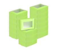 sourcing map 30Pcs Kraft Soap Boxes for Homemade Soap, 3.3" x 2.6" x 1.2" Mini Kraft Treat Boxes with Clear Window Candy Cookie Gift Boxes for Party Favor Treats Packaging (Light Green)