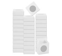 sourcing map 30Pcs Kraft Soap Boxes for Homemade Soap, 3" x 3" x 1.2" Mini Kraft Treat Boxes with Clear Window Candy Cookie Gift Boxes for Party Favor Treats Packaging (White)