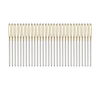 sourcing map 30Pcs Large Eye Blunt Needles 2.36" Tapestry Needle Yarn Sewing Knitting Weaving Needle Stainless Steel Golden Tone End for Crochet Projects