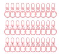 sourcing map 30pcs Lobster Claw Clasp Keychains Swivel Trigger Clips Zinc Alloys Colorful Keychain Clip Snap Hook Jump Flat Split Rings for DIY Craft Jewelry Making Car Keys, Light Pink