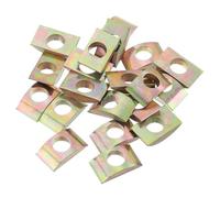 sourcing map 30pcs M10 Half Moon Nuts Washers, Iron Solid Half Moon Lock Washer, Spacer Connector Hardware Fittings, Bronze