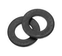 sourcing map 30Pcs M14 Flat Washer, Carbon steel 15mm ID x 28mm OD x 2.5mm Thick for Bolt Screw, Factories Repair, Kitchens, Shops, and Outdoor Construction, Black
