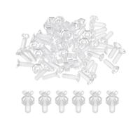 sourcing map 30Pcs M3x10mm PC Clear Cross-recessed Countersunk Screws and Hex Nuts Kit, Plastic Machine Screws Round Head Acrylic Bolts
