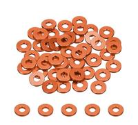sourcing map 30pcs M4 Flat Washer Aluminum Gasket Anodized Countersunk Washer,Hole Dia 4mm/0.16" Round Washers for Screw RC/FPV/PC/Drone/Mechanical Accessories Model Parts,(Orange)