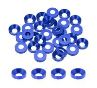 sourcing map 30pcs M6 Counterbore Washers, 13.8mm/0.54inch Anodized Aluminum Alloy, Head Gaskets for Screw RC/FPV/PC/Drone Accessories Parts, Navy Blue