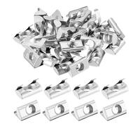 sourcing map 30Pcs M6 T Nuts Roll in Spring, T Nut with Spring Sheet Carbon Steel Nickel Plated for 2020 Series Slot Aluminum Profile