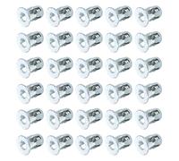 sourcing map 30Pcs M6x18mm Jack Nuts, Carbon Steel Zinc Finish Threaded Insert Petal Nuts, Multi-Grip Expansion Rivet Nut Fasteners for Hollow Wall Iron Skin Line Use in Thin Soft Wall, Silver