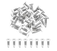 sourcing map 30Pcs M6x25mm White Hex Washer Head Self Tapping Screws, 410 Stainless Steel Self Drilling Screws for Metal Sheet Metal Screw, Silver