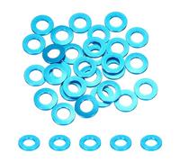 sourcing map 30pcs M8 Flat Washer Aluminum Gasket Anodized Countersunk Washer,Hole Dia 8mm/0.31" Round Washers for Screw RC/FPV/PC/Drone/Mechanical Accessories Model Parts,(Light Blue)