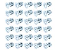 sourcing map 30Pcs M8x21 Jack Nuts, Carbon Steel Zinc Finish Threaded Insert Petal Nuts, Multi-Grip Expansion Rivet Nut Fasteners for Hollow Wall Iron Skin Line Use in Thin Soft Wall, Silver