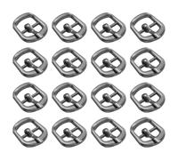 sourcing map 30Pcs Metal Roller Buckles, 7mm - 0.28" Rectangle Sewing Mini Buckles Webbing Slider Single Pin Slides for DIY Craft Accessories Clothes Belt (Metallic Black, 11mm)