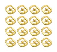 sourcing map 30Pcs Metal Roller Buckles, 7mm - 0.28" Rectangle Sewing Mini Buckles Webbing Slider Single Pin Slides for DIY Craft Accessories Clothes Belt (Gold, 11mm)