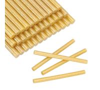 sourcing map 30pcs Mini Glue Stick 0.3"x3.9" High-Stick Hot Glue Gun Sticks Hot Melt Adhesive Strip for DIY Craft Sealing Repair Festival Decoration, Glitter Gold