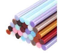 sourcing map 30pcs Mini Hot Glue Sticks 4 inch x 0.43 inch High Sticky Hot Glue Gun Sticks, Metallic 10 Color
