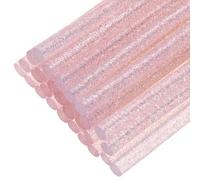 sourcing map 30pcs Mini Hot Glue Sticks for Mini Glue Gun, 4-inch x 0.28-inch Glue Gun Sticks for Art DIY Craft, Glitter Clear Pink