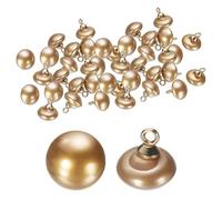 sourcing map 30pcs Plastic Buttons 0.39" (10mm) Mushroom Type Domed Round Sewing Button Craft Sewing Accessories with Gold Shank for Jacket Coat Shirt Wedding Dresses, Khaki