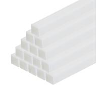 sourcing map 30pcs Plastic Model Tube ABS Square Tube 3x3x250mm White Easy Processing for Architectural Model Making DIY