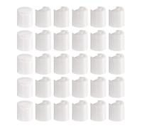 sourcing map 30pcs PP Plastic Disc Top Caps, 18/410 Replacement Press Caps Durable Dispensing Lids for Squeeze Bottles, Refillable Bottles, Plastic, Empty, Shampoo Bottles, White