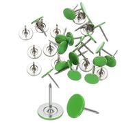 sourcing map 30Pcs Push Pins, 11mmx15mm Round Flat Head Decorative Thumb Tacks Upholstery Tacks for Cork Board Office Wall Hangings, Green