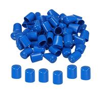 sourcing map 30pcs Rubber End Caps Cover 21mm Vinyl Screw Thread Protector Round PVC Vacuum Caps for Screw Bolt Pipe, Blue