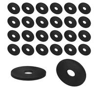 sourcing map 30pcs Rubber Spacers 25mm OD, 7mm ID, 2mm Height Round Anti Vibration Spacer Rubber Bushing Grommets Thick Rubber Washers for Home Car Accessories