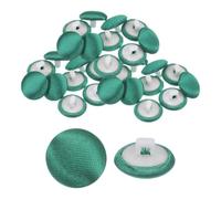 sourcing map 30pcs Satin Buttons 0.5" (12.5mm) Smooth Satin Covered Round Tuxedo Buttons with Shank Cloth Buttons for Bridal Wedding Dress Blouse Suits DIY, Green