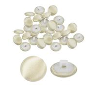 sourcing map 30pcs Satin Buttons 0.5" (12.5mm) Smooth Satin Covered Round Tuxedo Buttons with Shank Cloth Buttons for Bridal Wedding Dress Blouse Suits DIY, Light Yellow