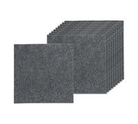 sourcing map 30Pcs Self-Adhesive Carpet Tiles, 30 x 30cm Non Slip Self Adhesive Carpet Squares DIY Floor Rug Tile for Bedroom, Living Room, Kitchen, Dining Room, Dark Gray