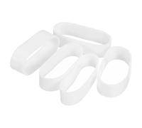 sourcing map 30Pcs Silicone Rubber Bands, 20x7mm Rubber Bands Rings Cable Ties Strong Elastic Bands Non-slip for Cord Wrapping Bag Wraps, White