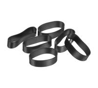sourcing map 30Pcs Silicone Rubber Bands, 20x7mm Rubber Bands Rings Cable Ties Strong Elastic Bands Non-slip for Cord Wrapping Bag Wraps, Black