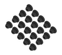 sourcing map 30pcs Silicone Snap in Locking Hole Plugs,6mm/0.2 Inch Mounting Diameter Narrow Groove Width 2mm Panel Seal Cover Round for Kitchen Bulkheads Waterproof Sealing Plugs Black