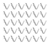 sourcing map 30pcs Single Button Kayak Paddle Snap Spring Clip 3x5x22mm 65Mn Spring Steel V-Shaped Hollow Lift Telescopic Locking Tube Pole Clips For Tent Umbrella Camping