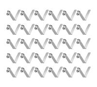 sourcing map 30pcs Single Button Kayak Paddle Snap Spring Clip 6x8.5x33mm 65Mn Spring Steel V-Shaped Solid Lift Telescopic Locking Tube Pole Clips For Tent Umbrella Camping