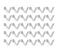 sourcing map 30pcs Single Button Kayak Paddle Snap Spring Clip 8x10.5x42mm 65Mn Spring Steel V-Shaped Solid Lift Telescopic Locking Tube Pole Clips For Tent Umbrella Camping
