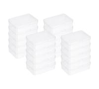 sourcing map 30Pcs Small Plastic Case Clear, Rectangular Mini Bead Organizers with Lids, Transparent Storage Boxes for Beads, Small Craft Items, Jewelry Hardware(3.35" x 2.36" x 0.98")