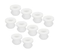 sourcing map 30Pcs Snap Rubber Grommet Plug Mount Dia 10mm ID 7mm Seal Anti-Scratch for Electrical Box Cable Pipe White